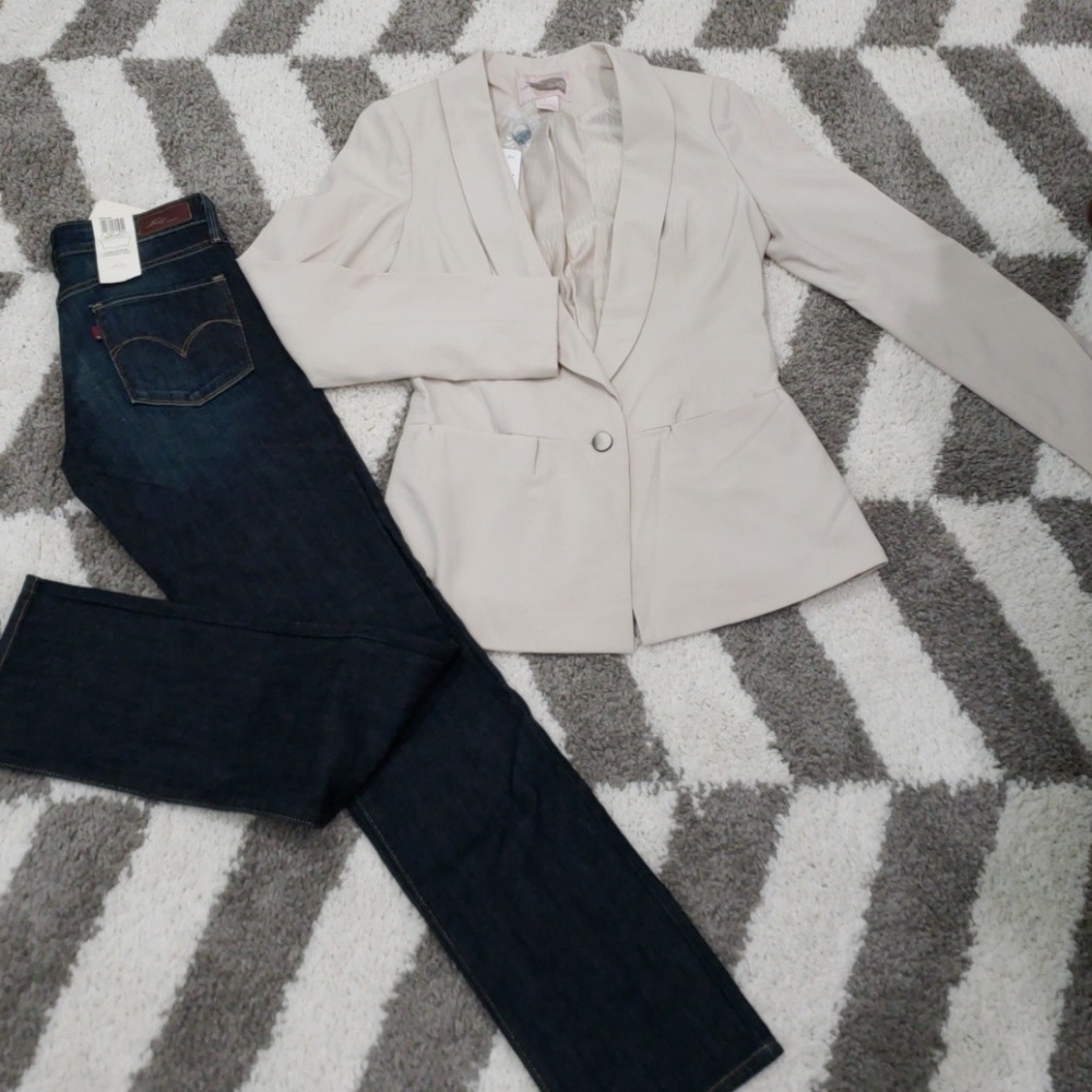 Long blazer with one button